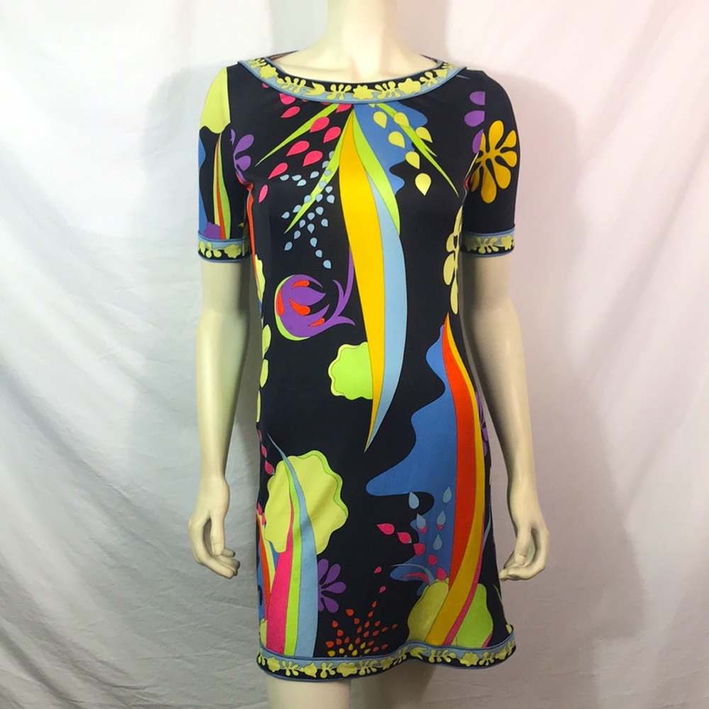 Bessie Italian silk shift dress, size XS, VGUC